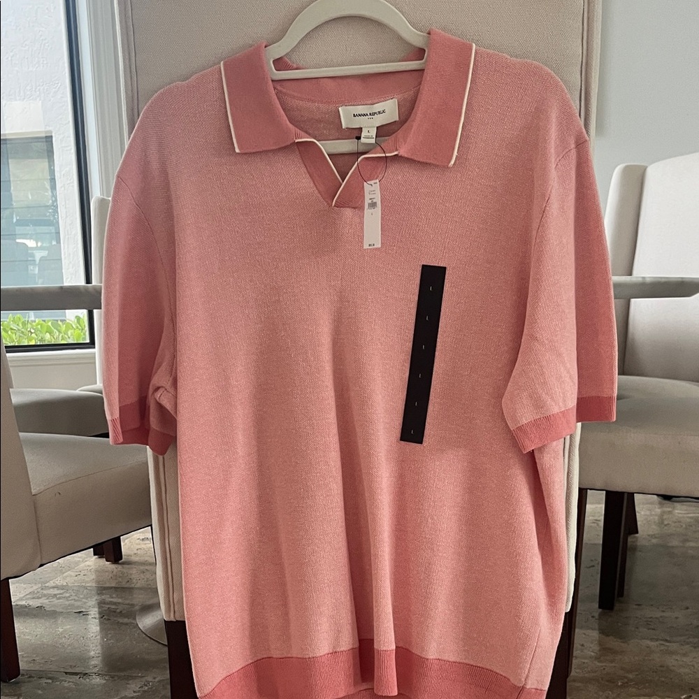 Banana Republic Pink Polo Shirt new with tags